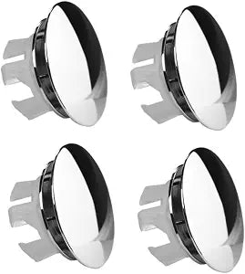 Sink Overflow Ring 4 Pack Chrome Bathroom Sink Overflow Cover Insert in Round Trim Cap Brass Material Sink Hole