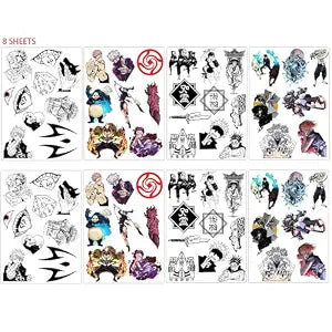 Anime JJK Halloween Face Temporary Tattoosï¿½ï¿½ï¿½8 S