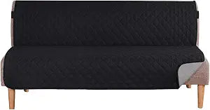 H.VERSAILTEX Futon Cover Water Repellent Armless Sofa Slipcover 70" Black