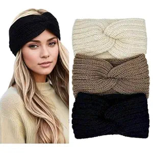 Huachi Winter Headbands for Women Ear Warmers, Warm Headbands for Women Winter Accessories, Cold Weather Headband Chunky Knit Head Bands Ear Warmers