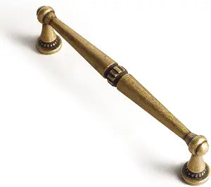 Goo-Ki 6 Pack Cabinet Handles Antique Brass Drawer Pulls Zinc Alloy Kitchen Hardware, 5.04 Inch c-c Vintage Brass Bar Cabinet Pulls Dresser Handles