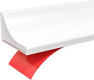 98Inch Collapsible Shower Threshold Water Dam Barrier, Self Adhesive Silicone Waterproof Shower Barrier Water Strip Dam for The Gap Between the Shower Kitchen Countertop Sink and Cooktop
