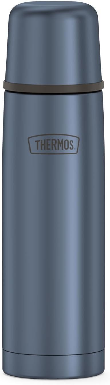 Thermos Vacuum Insulated 25 Ounce Compact Stainless Steel Beverage Bottle, Slate