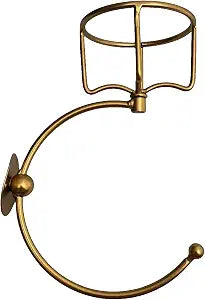 Gold Towel Holder with Elegent Candle Holder, for Bathroom Wall, Towel Hook Tower Ring,Vintage,Elegant for Home