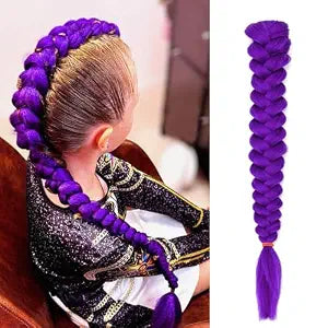 26inch Purple Braiding Hair Ponytail Extensions For Cosplay Halloween