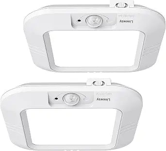 2 Pack Battery Operated Ceiling Light Motion Sensor Shower Light, Wireless Closet Lights 6000K LED Bathroom Shower Lamp, Motion Activated Ceiling Lamp for Bathroom Closet Cabinet(Battery Not Included)