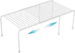 Freezer Shelf Expandable Kitchen Cabinet Organizer Shelf Riser