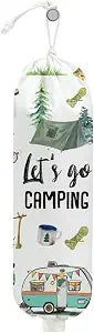 Camping Plastic Bag Holder, Tent Rv Bonfire Wall Mount Trash Bag Holder