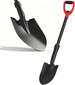 Shovel, Shovels for Digging, 33" Garden Shovel Heavy Duty with Ergonomic D-Grip, Small Spade Shovel for Camping, Edging, Off-Road, Metal Portable Mini Shovel with Fiberglass Shaft, Lightweight