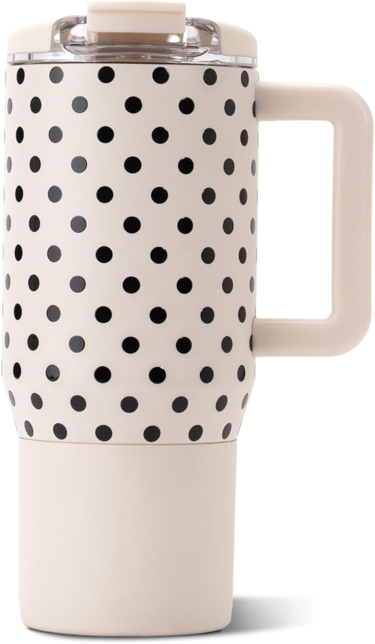 HydroJug Coffee Traveler 20oz Ceramic-Lined Mug with Handle, French Vanilla