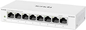 Tenda 8 Port Gigabit Ethernet Switch, Desktop Ethernet Splitter Metal Case