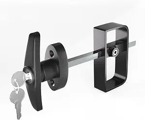 Shed Lock, 5-1/2" Steam with 2 Keys, Shed Door Latch, Door Lock Latch, Shed Door Hardware- Black