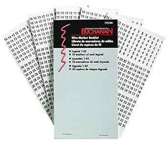 Ideal Electrical Wire Marker Booklet, 1-45