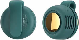 Portable Silent Mini Bladeless Fan Clip On, Small Fan Clip on for Shirt & Waist, Adjustable 3-Speed Suspended Whirlwind Fans, For Outdoor & Travel & Office, Travel Accessories (1, green)