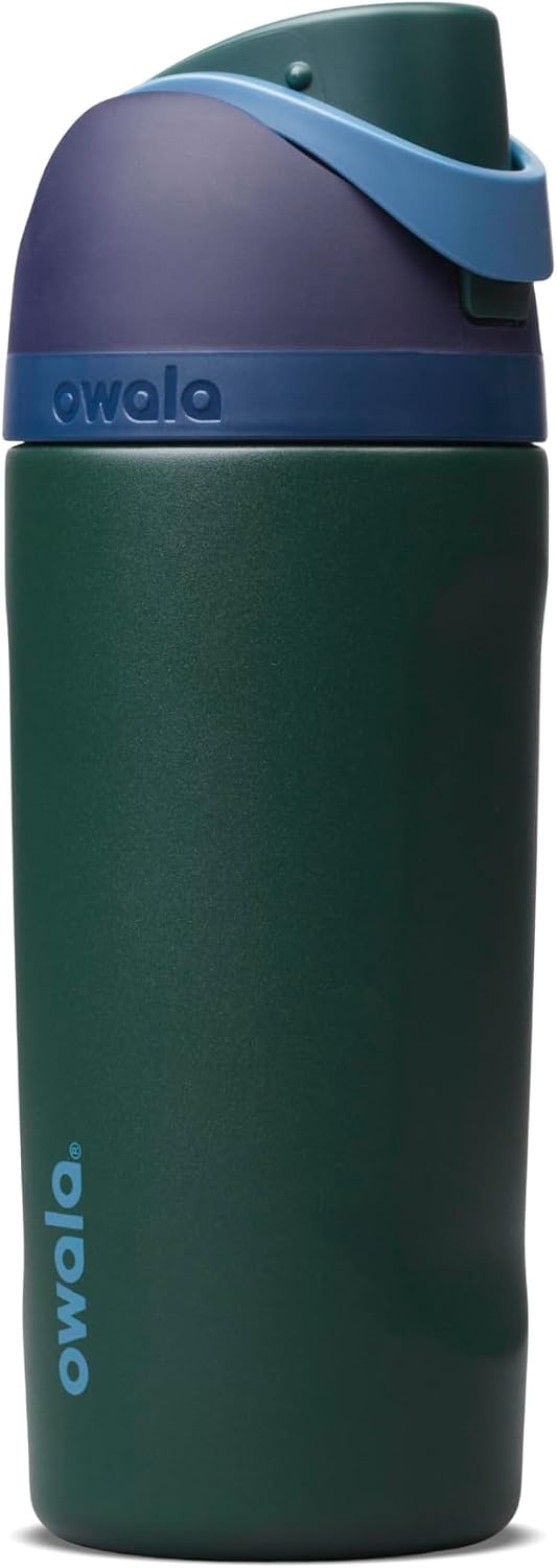 Owala Kids FreeSip Insulated Stainless Steel Water Bottle with Straw for Sports, Travel, and School BPA-Free Sports Water Bottle, 16 oz, Lost Signal