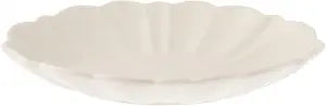 Karma, 7.5-inch Scalloped Oval Dish, Dessert Appetizer Small Serving Party Dish, Coastal Dessert Snack Fruit Side Dishes, White