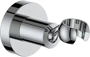 All Brass Adjustable Wall Mount Handheld Shower Bracket Holder (Round, Chrome)