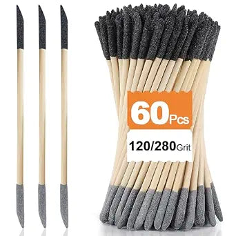 Sanding Sticks 60PCS, 120/280 Grit for Plastic Models, Wood & Resin