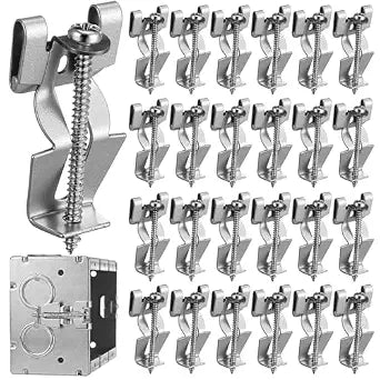 Shimeyao 25 Pcs Old Work Switch Box Supports, for Electrical Box Repair