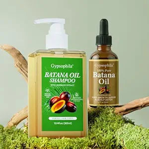 Batana Oil Hair Growth Bundle-Batana Oil Shampoo and 100% Pure Natural Rosemary -Natural Hair Treatment for Women & Men –Hair loss & Thicker, Healthier Hair
