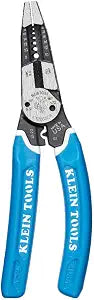 Klein Tools K12065CR Wire Stripper / Cutter / Crimper Tool, Made in USA, for Cutting, Stripping, Crimping, Twisting (8-18 AWG solid, 10-20 AWG stranded)