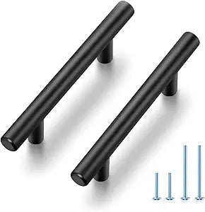 JOY DECOR Matte Black Cabinet Pulls Drawer Pulls, 3 Inch CC, 30 Pack