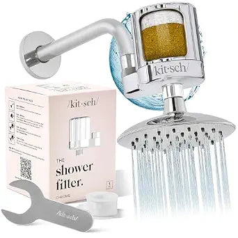 Kitsch Shower Filter Head for Hard Water | Filtered Shower Head  Chrome