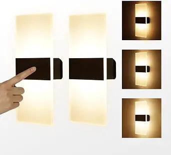 MEHIDFY LED Wall Sconces Sets of 2, Indoor Wall Lights