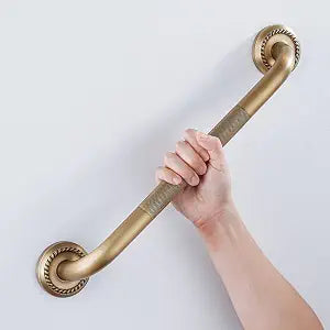 Heavey Duty Grab Bar, 12-Inch Sturdy Hand Rail, Stylish Bathroom Armrest, Antique Brass Finish, Good for Senior, Kids, Elderly