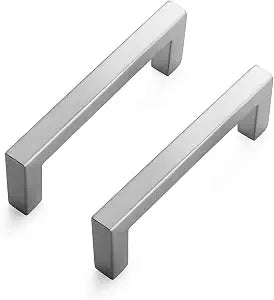 Ravinte Brushed Nickel Square Solid Cabinet Handles, 3 Inch, 10 Pack