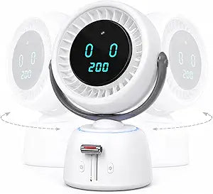 Desk Fan with AI Tracking Head Movement Follow 200 Speeds Digital Display