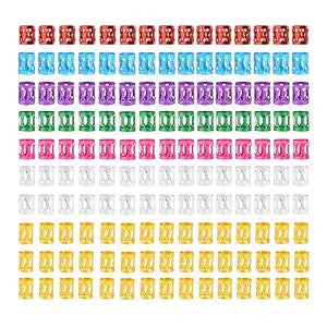 150 Pcs Hair Jewelry for Braids Dreadlocks Beads Aluminum Hair Rings Hair Clips Adjustable Metal Cuffs for Hair Braids Accessories