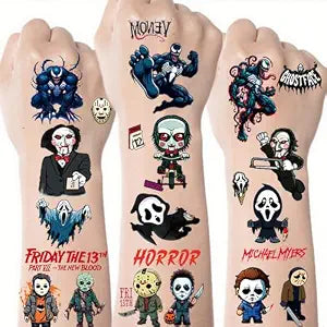 Halloween Temporary Tattoos,10 Sheets Halloween Tattoo Stickers,5 Different Halloween Themes for Boys and Girls, Halloween Gifts Party Supplies Favors Holiday Decorations