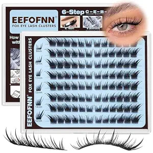 Fox Eye Lash Clusters Manga Eyelash Clusters Wispy Cluster Eyelash Extensions Spiky Cat Eye Lashes Vixen Lash Cluster Pre-Mapped Left Right Eyelash Extensions by Eefofnn