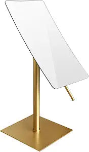 Bronze Table Standing Rectangular Vanity Makeup Mirror with 3X Magnification, Highly Adjustable, Crafted from 304 Stainless Steel, for Hotel Bathroom