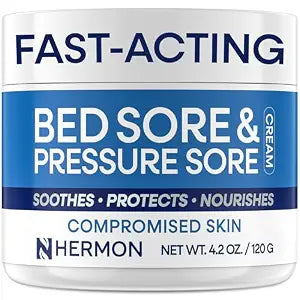 Hermon Bed Sore & Pressure Sore Fast Healing Cream ��� Skin Care Cream for Compromised Skin, Helps Support Healing of Bed Sores, Pressure Sores, Chafing, Minor Burns & Sunburn