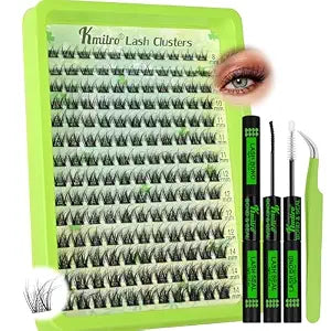 Spider Lash Clusters Kit 8-14mm Breeze Eyelash Cluster Short C Curly Wispy Individual Lashes Super Soft&Thin Band Natural Daily Beginner-Friendly DIY Lash Extensions 154pcs Venus False Eyelashes
