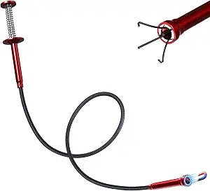 Flexible Grabber Tool, Magnetic 4-Claw Gripper (24", Red)