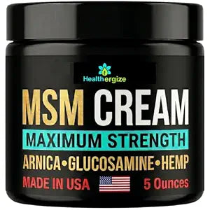 MSM Cream Maximum Strength with Shellfish-Free Glucosamine & Arnica, 5 Oz