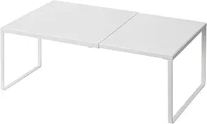 Nxconsu Expandable Cabinet Shelf, Shelf Riser for Cabinets, 10" White