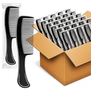 HOFASON 100 Pcs Bulk Hair Combs Individually Wrapped for Homeless Women Kids Men, Disposable Wide Tooth Comb for Travel Hotel Shelter Nursing Church Operation Bulk Christmas Child Item Gifts