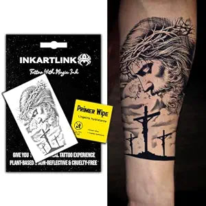 INKARTLINK Jesus 2 Temporary Tattoos, Realistic Waterproof