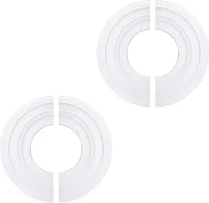 INCREWAY 2Packs Split Lighting PU Ceiling 3D Modeling Ceiling Cover Plate Ceiling Fan Medallion Home 12 Inch OD x 5 Inch ID