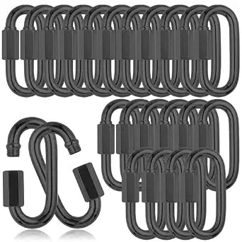 20Pcs Quick Links 5/16 Chain Link Connectors Heavy Duty Carabiner Clips