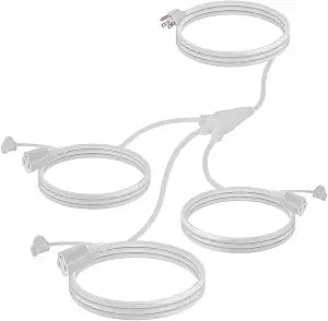 EP 25 FT 16/3 SJTW Indoor Extension Cord 1 to 3 Splitter, White