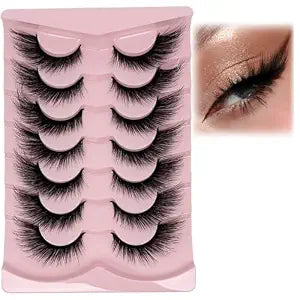 IFSOWDRA Fox Eye Lashes Strips Wispy Short Cat Eye Eyelashes Natural Look