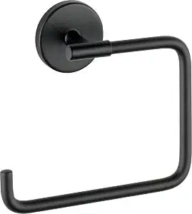 Delta Hand Towel Holder | Square Matte Black Ring for Hanging Towels in Kitchen, Bathroom | Trinsic Accessories