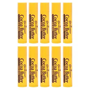 Cococare Cocoa Butter Lip Balm - The Little Yellow Stick Enriched with Natural Cocoa Butter - Conditions & Protects Lips with Hydrating Formula - 0.15oz (10 Sticks)