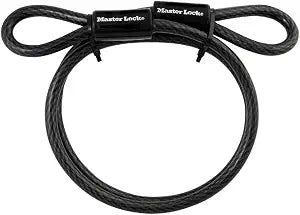 Master Lock Cable, Steel Cable with Looped Ends, 4 ft. Long, 85DPF