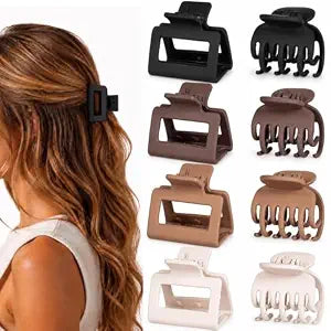8-Piece Mini Claw Hair Clips Non-Slip Neutral Styles,Ideal Gift for Women